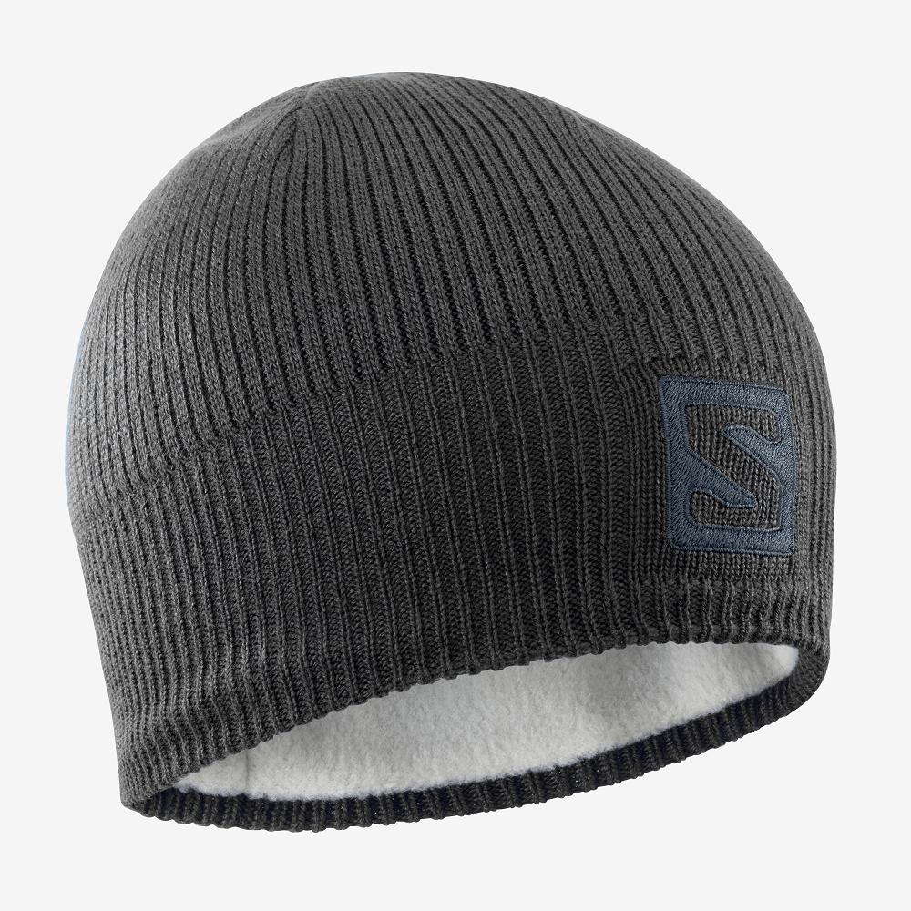 Salomon LOGO Gorros Hombre - Negras - Colombia (27469-DSYR)